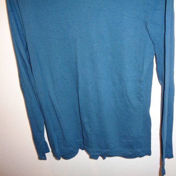 ELLE Pleated Front Long Sleeve Top Size Large - Picture 8 of 9